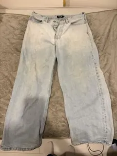 ライトブルー ワイドレッグデニム　xlarge