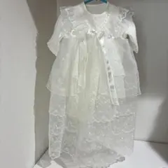 ホワイトレースベビードレス