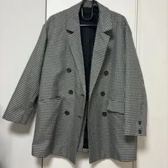 heather チェック テーラードジャケット　グレー