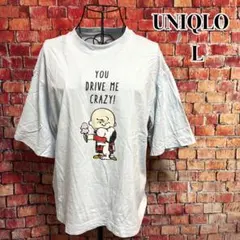 美品☆UNIQLO UT×PEANUTS 半袖Tシャツ プリントT ブルー　L