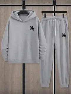 フード付きグレー スウェット NewYork 21 アメリカーナ 新品】グレー NYロゴ スウェットセット - メルカリ