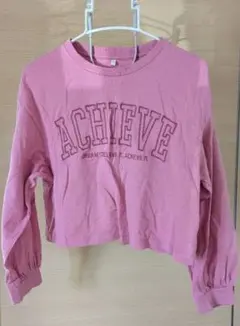 GIRLSクロップドグラフィックT(長袖) 、Msize（150cm）