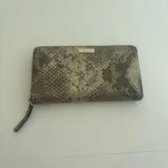 美品 kate spade ケイトスペード 長財布 パイソン 蛇 本革 レザー