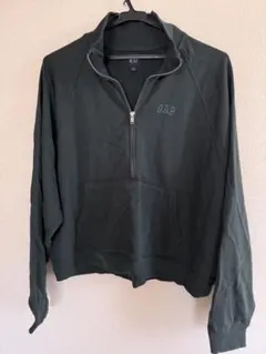 GAP ダークグリーン ハーフジップパーカー