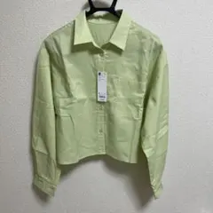 GU カラークロップドシャツ　XL