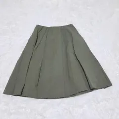 トゥモローランド Ballsey 膝丈スカート 32 カーキ コットン オフィス