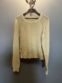 Spick&Span ライトグリーン 長袖ニット　コットンニット