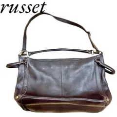 希少　ラシット　ショルダー　ハンド　トート　3way バッグ　ブラウン　レザー