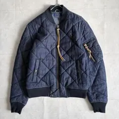 POLO RALPH LAUREN 中綿キルティングデニムMA-1 XSネイビー