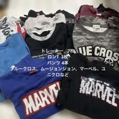 男の子140センチ前後、まとめ売り　ブルークロス、ムージョンジョン、マーベルなどのサムネイル