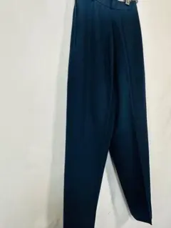レディース！スラックス タックパンツ ダークネイビー 無地 シンプル