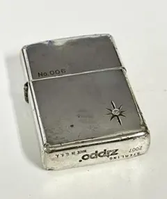 Zippo スターリングシルバー ライター 2007年 ジッポ シリアルナンバー 