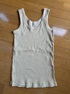 UNIQLO ベージュ リブタンクトップ M