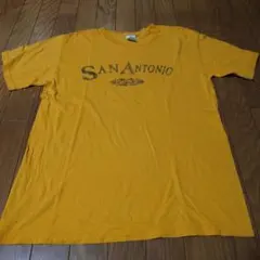 90s GILDAN SAN ANTONIO Tシャツ M イエロー