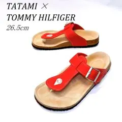 ✨美品✨TATAMI×トミーヒルフィガーコラボサンダル 赤 26.5 ビルケン 