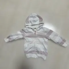 ジェラートピケ　ベビー用ボーダーパーカー　XXS 90〜100㎝