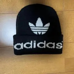 adidas ニット帽 ワンサイズ 黒/白