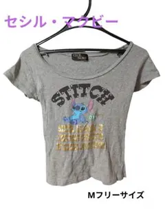 Y2K♥️スティッチ グレー Tシャツ Cecil McBee