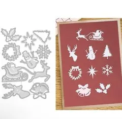 新品カッティングダイ【ファーム】ダイカット／アルバムクラフト カッティングダイ【クリスマス タグ】ダイカット/アルバムクラフト