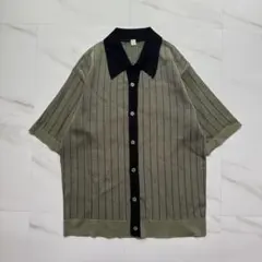 80s 90s ポロニット サマーニット ストライプ シティボーイ ユニセックスのサムネイル