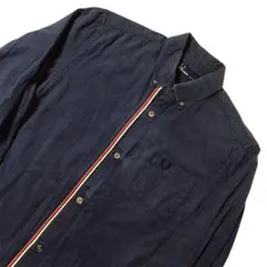 FRED PERRY ワンポイント 長袖シャツ 紺 S