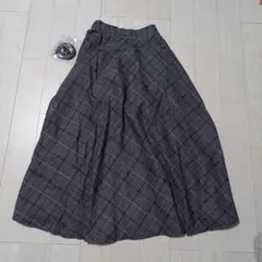 グレイル ベルト付きチェックフレアスカート[at885]