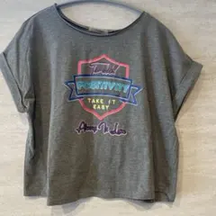 【NICE CLAUP】ナイスクラップ ネオンロゴプリント Tシャツ グレーのサムネイル