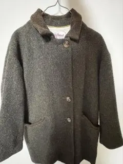 Harris Tweed ダークブラウンウールコート