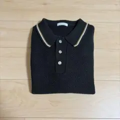 Adoon plain ポロシャツ ブラック