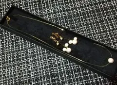 コットンパール ネックレス＆イヤリングセット　結婚式、パーティーに