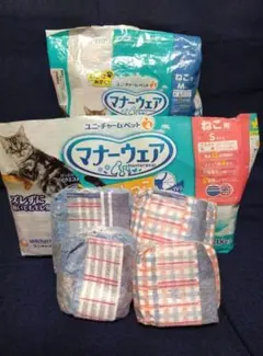 ユニ・チャーム マナーウェア ねこ用 4枚セット（S・ M各2枚）のサムネイル