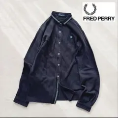 フレッドペリー　FREDPERRY ロングシャツ　長袖シャツ　胸ロゴ刺繍のサムネイル