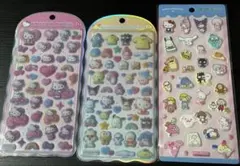 正規品 サンリオ キャラクターズ コットンパフィ キティ ぷっくりシール