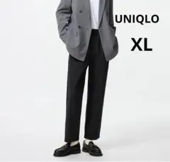 ユニクロ　コットンリラックスアンクルパンツ　ブラック　XL