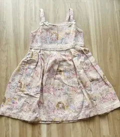 【Shirley Temple】 美品 ワンピース ノースリーブ 絵柄 リボンのサムネイル