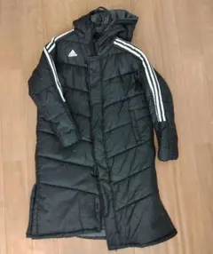 adidas 160センチ　ブラック ベンチコート