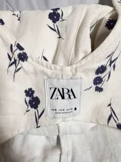 ZARA 花柄 サロペット オーバーオール M 花柄のサムネイル