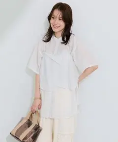 Green parks SET2点シアーストライプシャツ+ビスチェのサムネイル