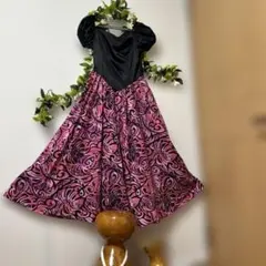 フラダンス用黒とピンクドレス