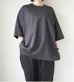 TRAVAIL MANUEL ブラック五部袖リネンプルオーバーシャツ - メルカリ