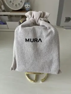 未使用 MURA 二つ折り財布 ブラウン 小銭入れ付 保存袋付のサムネイル
