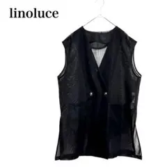 未使用 しまむら linoluce メッシュ ベスト スリット M