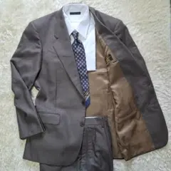 ポールスミスロンドン スーツ セットアップ L チェック柄 緑灰色 総裏地