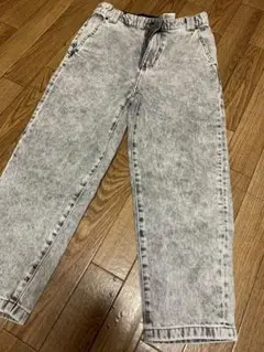 グレー ストレートデニムパンツ 34P
