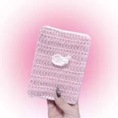 ブックカバー 羽 編み物 ハンドメイド