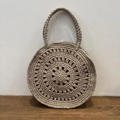 スズランテープ サークルバッグＭ ラウンドバッグ ハンドメイド