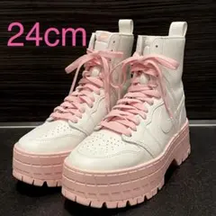 NIKE 24cm エアジョーダン1 ブルックリン ピンク 厚底スニーカー
