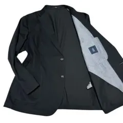 極美品 2XL デニスラ テーラードジャケット ブラック ストレッチ EDWIN