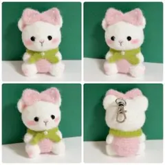 可愛い　くま　あみぐるみ　ハンドメイド　プレゼント　キーホルダー　ぬいぐるみ