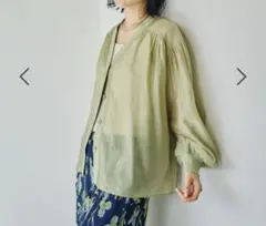 レプシィム　シアーリブシャツカーディガン　ベージュ